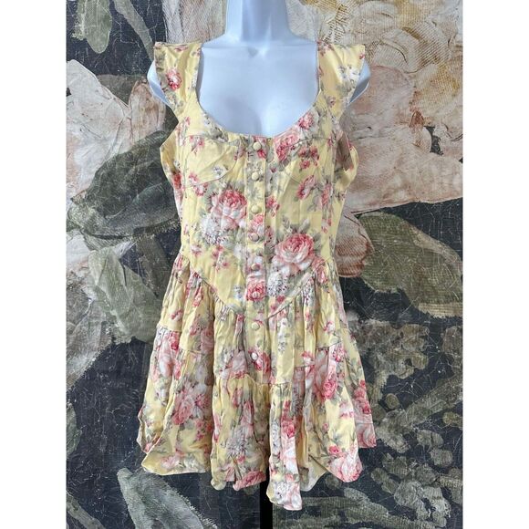 New Free People Vanessa Moon THE ELISABETH ROMPER DRESS    Size Large - Picture 5 of 9